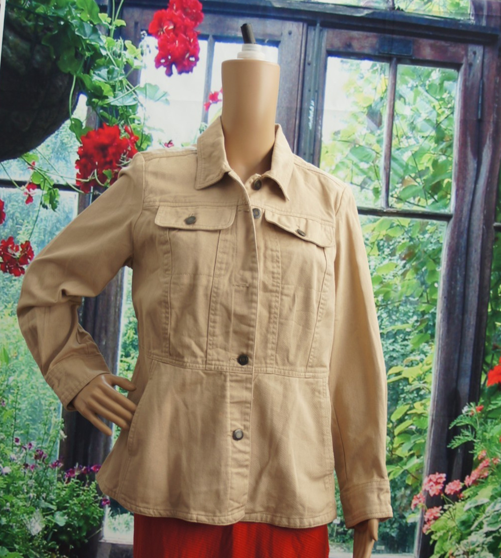 Jessica London Tan Denim Jacket size 12W